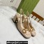 Gucci Heel 2.5cm/5.5cm/7.5cm slingbacks with Horsebit in leather Beige