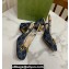 Gucci Heel 2.5cm/5.5cm/7.5cm slingbacks with Horsebit in Denim Blue