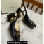 Gucci Heel 2.5cm/5.5cm/7.5cm slingbacks with Horsebit in leather Black