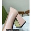 Gucci Heel 2.5cm/5.5cm/7.5cm pumps with Horsebit in leather Nude