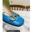 Gucci Heel 2.5cm/5.5cm/7.5cm pumps with Horsebit in leather Blue