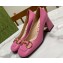 Gucci Heel 2.5cm/5.5cm/7.5cm pumps with Horsebit in leather Pink