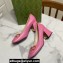 Gucci Heel 2.5cm/5.5cm/7.5cm pumps with Horsebit in leather Pink