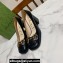 Gucci Heel 2.5cm/5.5cm/7.5cm pumps with Horsebit in leather Black
