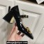 Gucci Heel 7.5cm Mary Jane Pumps with Horsebit and Strap in Patent leather Black