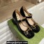 Gucci Heel 7.5cm Mary Jane Pumps with Horsebit and Strap in Patent leather Black