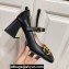 Gucci Heel 7.5cm Mary Jane Pumps with Horsebit and Strap in leather Black