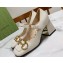 Gucci Heel 7.5cm Mary Jane Pumps with Horsebit and Strap in leather White