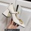 Gucci Heel 7.5cm Mary Jane Pumps with Horsebit and Strap in leather White