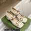 Gucci Heel 7.5cm Mary Jane Pumps with Horsebit and Strap in leather White