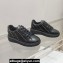 Jimmy Choo Diamond Maxi/F Leather Trainers Sneakers Black with Studs and Platform Sole 2024