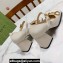 Gucci Heel 7.5cm Mary Jane Pumps with Horsebit and Strap in leather White