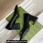 Gucci Heel 7.5cm Pumps with Interlocking G and Chain in leather Black