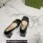 Gucci Heel 7.5cm Pumps with Interlocking G and Chain in leather Black