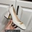 Gucci Heel 7.5cm Pumps with Interlocking G and Chain in leather White