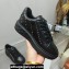 Jimmy Choo Diamond Maxi/F Leather Trainers Sneakers Black with Studs and Platform Sole 2024