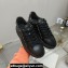 Jimmy Choo Diamond Maxi/F Leather Trainers Sneakers Black with Studs and Platform Sole 2024