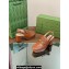 Gucci Heel 8.5cm Platform 2.5cm Horsebit mules 771566 leather Brown 2024