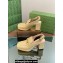 Gucci Heel 8.5cm Platform 2.5cm Horsebit mules 771566 leather Beige 2024