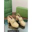 Gucci Heel 8.5cm Platform 2.5cm Horsebit mules 771566 leather Beige 2024
