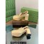 Gucci Heel 8.5cm Platform 2.5cm Horsebit mules 771566 leather Beige 2024