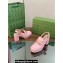 Gucci Heel 8.5cm Platform 2.5cm Horsebit mules 771566 leather Pink 2024