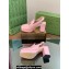Gucci Heel 8.5cm Platform 2.5cm Horsebit mules 771566 leather Pink 2024