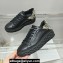 Jimmy Choo Diamond Maxi/F Leather Trainers Sneakers Black with Crystals and Platform Sole 2024