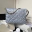 Chanel Shiny Calfskin & Gold-Tone Metal Large Hobo Bag AS4668 Gray 2024