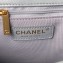 Chanel Shiny Calfskin & Gold-Tone Metal Large Hobo Bag AS4668 Gray 2024