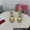 Dolce & Gabbana Heel 10.5cm Karung sandals Gold with chain and charm 2024