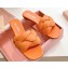 Miu Miu Braided Padded Leather Slides Orange 2024