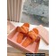 Miu Miu Braided Padded Leather Slides Orange 2024