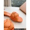 Miu Miu Braided Padded Leather Slides Orange 2024