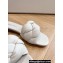 Miu Miu Braided Padded Leather Slides White 2024