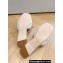 Miu Miu Braided Padded Leather Slides White 2024