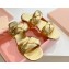 Miu Miu Braided Padded Leather Two-Band Slides Gold 2024