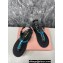Miu Miu Riviere cord and leather sandals 5Y184E Crystals Black/Blue 2024