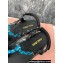 Miu Miu Riviere cord and leather sandals 5Y184E Crystals Black/Blue 2024
