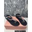 Miu Miu Riviere cord and leather sandals 5Y184E Crystals Black/Pink 2024