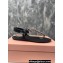 Miu Miu Riviere cord and leather sandals 5Y184E Crystals Black/Pink 2024
