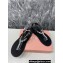 Miu Miu Riviere cord and leather sandals 5Y184E Crystals Black 2024