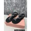 Miu Miu Riviere cord and leather sandals 5Y184E Crystals Black 2024