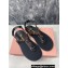 Miu Miu Riviere cord and leather sandals 5Y184E Tobacco 2024