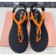 Miu Miu Riviere cord and leather sandals 5Y184E Orange 2024