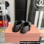 Miu Miu Satin ballerinas with buckle Black/Crystal 2024