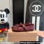 Miu Miu Leather ballerinas with buckle and bow 5F210E Pattern Print Dark Red 2024