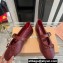 Miu Miu Leather ballerinas with buckle and bow 5F210E Pattern Print Dark Red 2024