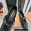 Miu Miu Leather ballerinas with buckle and bow 5F210E Pattern Print Black 2024