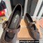 Miu Miu Leather ballerinas with buckle and bow 5F210E Pattern Print Coffee 2024